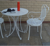 厂家直销铁艺桌椅三件套阳台桌椅户外庭院花园桌椅铁艺餐桌组合