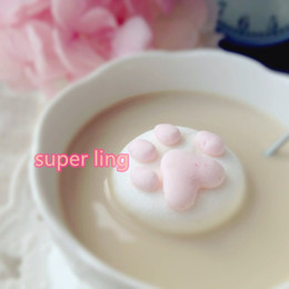 【super ling】猫爪猫咪棉花糖手工非日本代购咖啡牛奶伴侣 单只