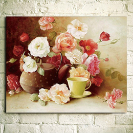 精准蒙娜丽莎十字绣油画牡丹花新款大幅画客厅印花十字绣花卉系列