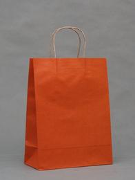 橙色33*25*12cm竖款高档纯色空白鞋盒服装礼品纸袋可印字外贸精品