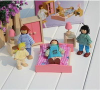 可爱过家家玩偶 情景娃娃 木质人偶关节手脚可动造型多变.1