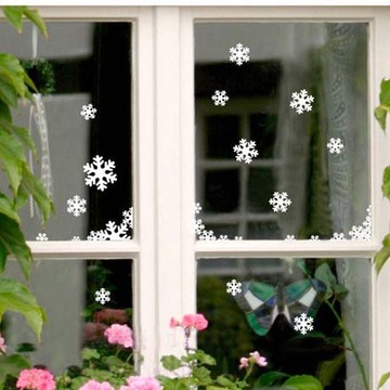 雪花 窗户橱窗贴纸 可爱个性玻璃墙贴装饰厨房卫生间韩国浴室防水