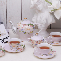 【蓝山粉茶具】 骨瓷英式下午茶 欧式咖啡具套装结婚乔迁礼物包邮