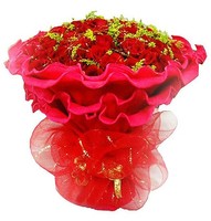 包邮内蒙古呼伦贝尔海拉尔99支红玫瑰鲜花 海拉尔实体花店免费送