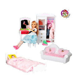 正品乐吉儿芭比娃娃盒装套装梦幻房间/女孩过家家玩具 H21B