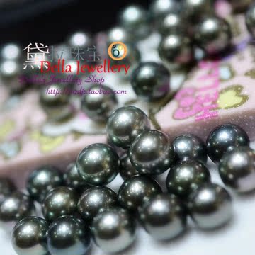 【裸珠】10-11-12-13mm正圆|强光|大溪地黑珍珠|海水珍珠 微瑕