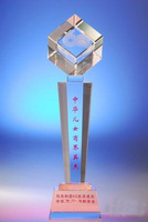 创意水晶奖杯 奖牌 赛事 运动 庆典 制作刻字内雕红字奖杯