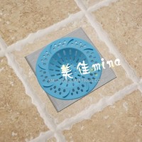 新！日本KM硅胶排水口过滤网 下水道方塞网 浴室地漏网3个包邮