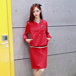 品牌女装2016秋装新款韩版修身休闲运动套装新潮卫衣两件套裙女