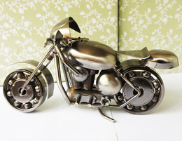 创意礼物纯手工大号摩托车模型客厅铁艺摆设工艺80后礼物摄影道具