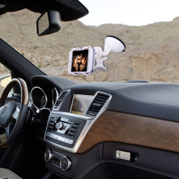 车载手机支架 吸盘式多功能懒人通用创意 双夹GPS导航仪手机座架