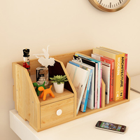 迷你小型书架简易木质书桌上的书架置物架学生现代简约收纳架