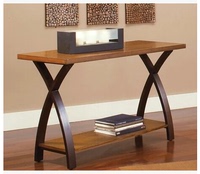 LOFT美式铁艺实木书桌办公桌简易写字台书架组合简约转角电脑桌