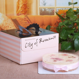 6寸粉红铁塔手提生日蛋糕盒水果慕斯蛋糕西点心烘培包装礼盒批发
