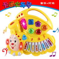 包邮音乐灯光电子动物发声火车琴 宝宝早教益智玩具 儿童学习琴