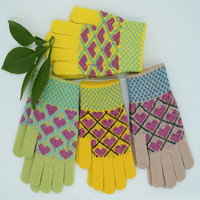 提花手套韩版加厚保暖秋冬季手套厂家直销手套冬季保暖手套