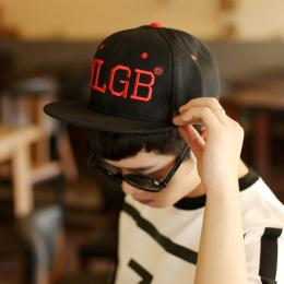 2015新款韩版潮MLGB帽子情侣棒球帽EXO同款男士平沿街舞嘻哈帽