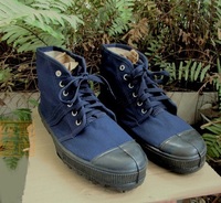 越南解放鞋 越南海军蓝色作训鞋 透气徒步鞋