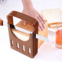 日本进口面包切片器土司切割架家用烘焙方包分片器切片架附面包刀