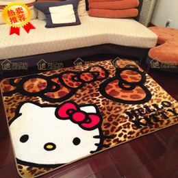 美乐宝客厅卧室卡通地毯豹纹hello kitty地毯儿童爬行地垫防滑垫
