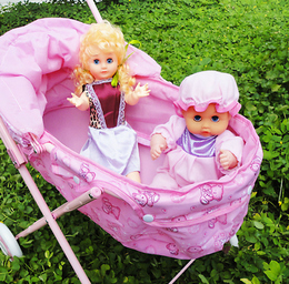 过家家玩具 眨眼娃娃公仔 娃娃手推车玩具 女孩芭比娃娃 多款可选