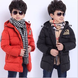 童装男童冬装儿童羽绒棉服韩版中大童户外保暖加厚中长款棉袄外套