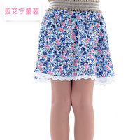 2015夏季新款女童碎花短裙时尚公主裙韩版短袖半身裙儿童童装潮