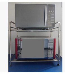 厨房用品微波炉置物架烤箱架不锈钢双层调料架台面收纳包邮