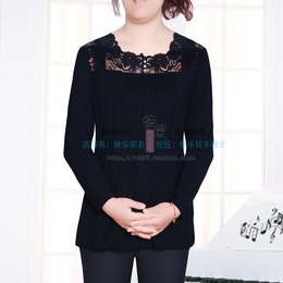 格凯2015秋装新款韩版休闲宽松方领打底衫女装长袖T恤女外穿单件