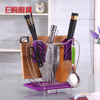 aa不锈钢深紫双层碗架沥水架碗碟架砧板架厨房置物架收纳用品架