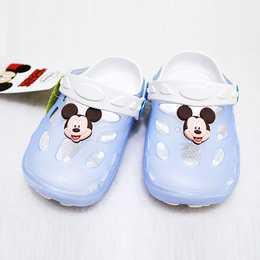Disney/迪士尼正品米奇卡通洞洞鞋儿童凉鞋拖鞋沙滩防滑软底童鞋