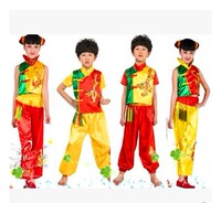 新品龙腾盛世功夫套装民族舞蹈演出服儿童舞蹈服幼儿表演秧歌服装