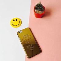 韩国创意奢华金块电镀手机壳 半包硬壳iphone6/6s/6p/6sp