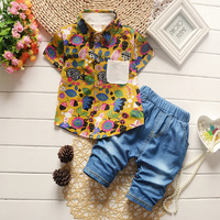 韩版童装T恤裤子套装男童女宝宝婴儿童衣服短袖夏装0-1-2-3-4岁