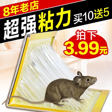10送5 粘鼠板超强力老鼠贴驱鼠灭鼠器夹老鼠胶老鼠笼药家用捕鼠器