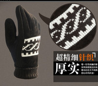 冬季真皮手套加厚加绒毛线韩版潮男士防寒风防滑骑车保暖猪皮手套