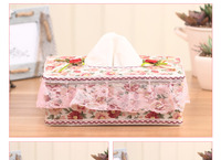 纸巾盒布艺时尚可爱创意欧式蕾丝车用新款高档抽纸盒子家用包邮