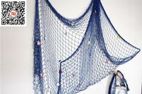 包邮地中海风格装饰渔网粗线壁饰 创意背景酒吧挂饰家居饰品2*4米