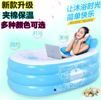 正品曼波鱼充气浴缸加大加厚成人保暖塑料浴盆折叠浴缸沐浴洗澡桶