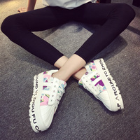 2015夏秋季韩版白色帆布鞋女内增高低帮厚底松糕休闲鞋学生布鞋子