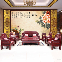 红木家具红酸枝沙发非洲酸枝木锦上添花沙发古典中式客厅组合沙发