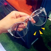 包邮韩国男女原宿百搭透明金属框架古着眼镜 可配近视镜框眼镜架