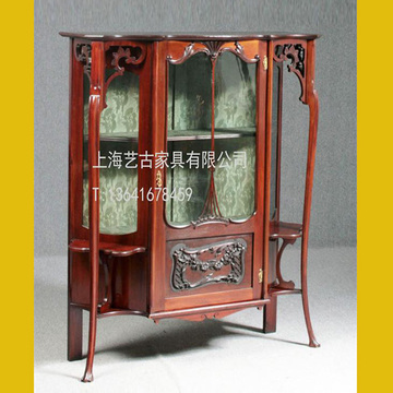 老上海民国玻璃柜西洋装饰柜酒柜新中式古典工业风榆木家具