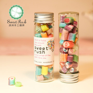 sweetrush手工糖创意candy进口零食婚庆许愿瓶水果味糖果玻璃试管