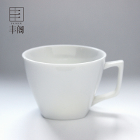 东丰丰阁精品白瓷 陶瓷奶茶杯 白瓷咖啡杯 花茶杯 欧式创意咖啡杯