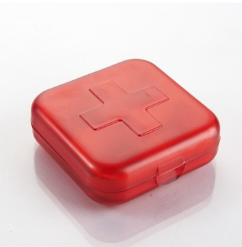 定制定做广告药盒 十字四格药盒 便携式药盒 家用随身药盒