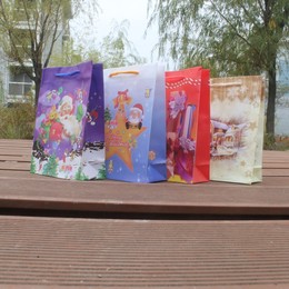 圣诞节塑料手提袋/高档圣诞包装袋/平安果礼品袋子圣诞节纸袋