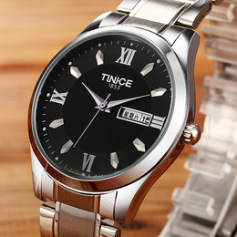 瑞士正品手表双日历休闲商务手表防水精钢男士手表全自动非机械表