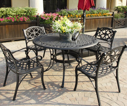 欧式铸铝桌椅/户外休闲桌椅套装/别墅花园桌椅/楼盘样板房桌椅