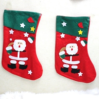 圣诞装饰袜子 无纺布袜 圣诞装饰用品立体袜子 装糖果大号袜子